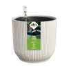 Maceta Blanco Lino All-in-1 Vibes Round Elho 18cm + Swi 17 100% reciclado