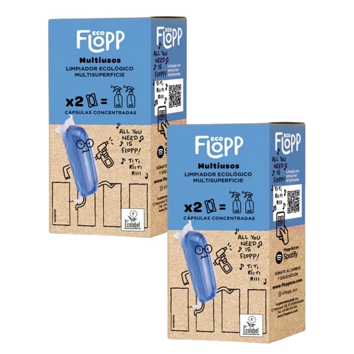 Pack 2 x Multiusos ECO Refill  Flopp 2 caps