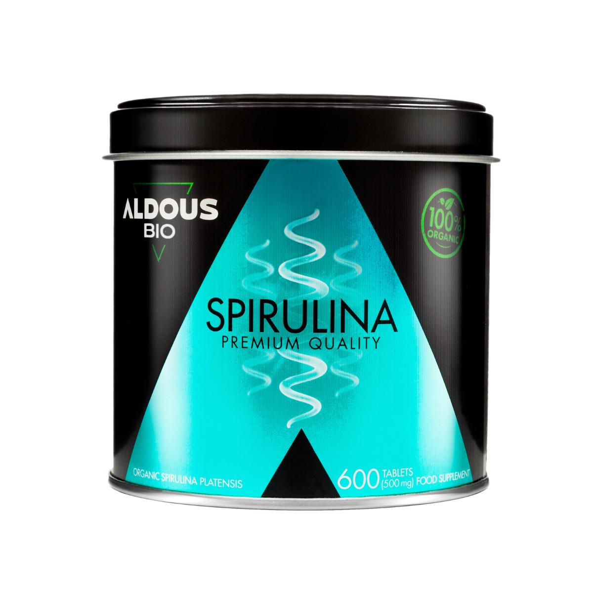 Espirulina Ecológica Premium, 600 comp. Aldous Bio