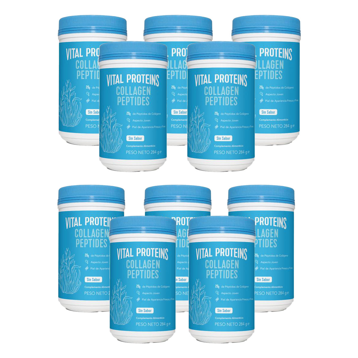 Pack 10x Péptido de colágeno 284g Vital Proteins