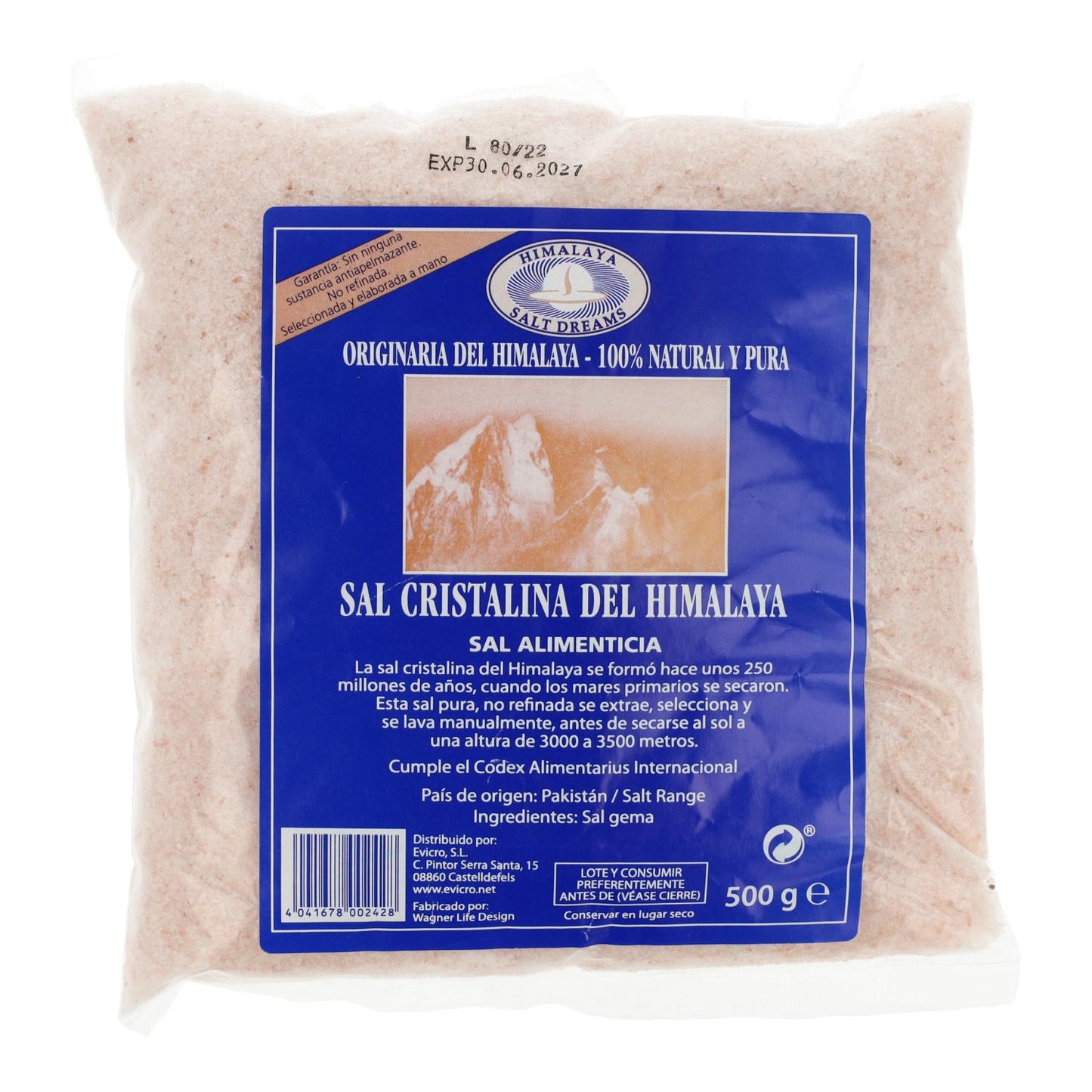 Sal cristalina de Himalaya 500 g