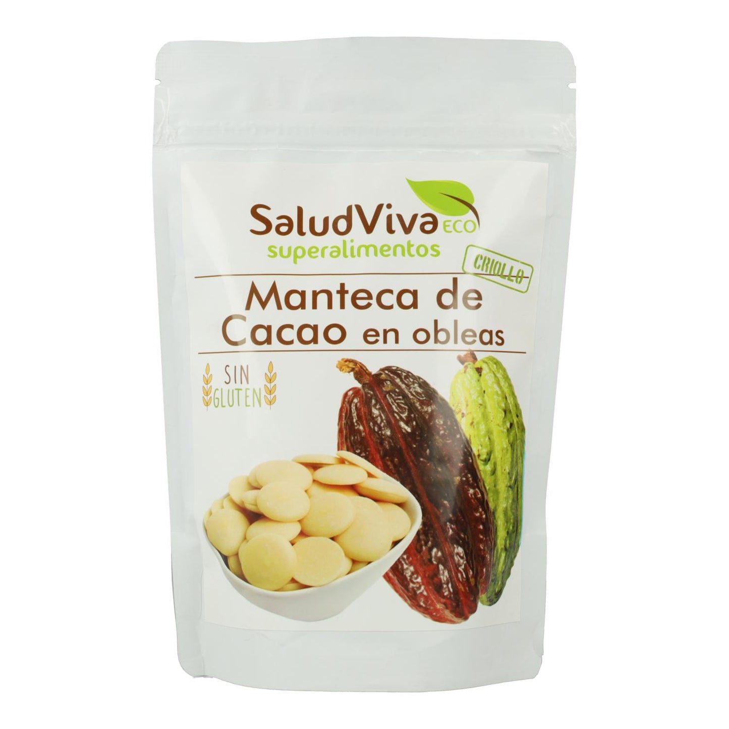 Manteca de cacao en obleas ECO 250 g, Salud Viva