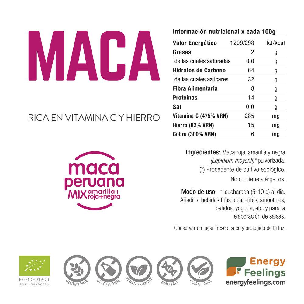 Maca BIO en polvo Energy Feelings 200 g