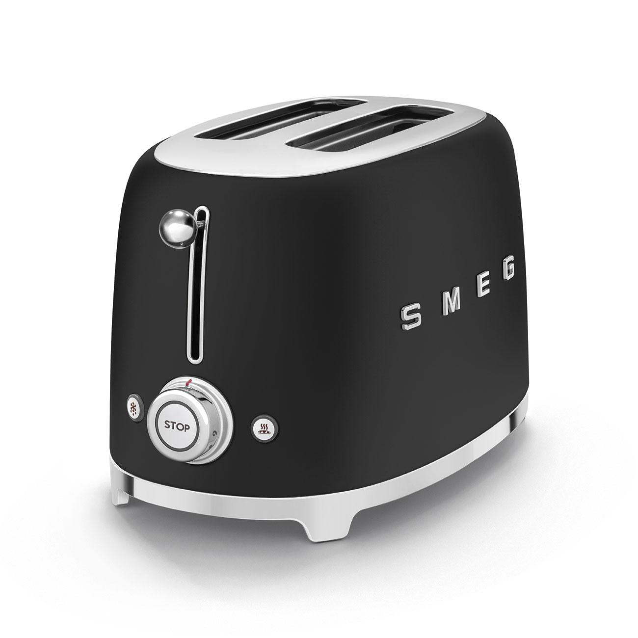 Tostador SMEG 2 ranuras 50's Style negro Nego Mate