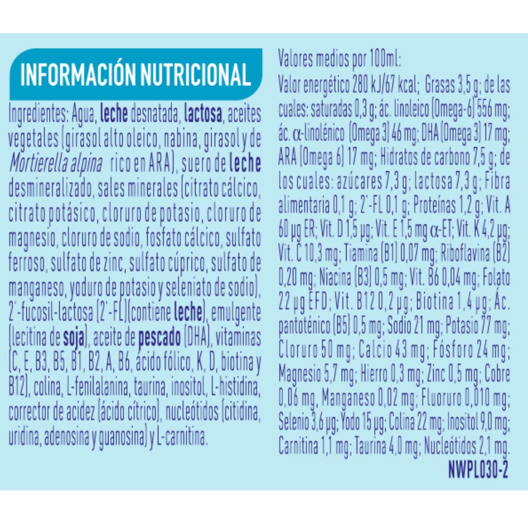 Nan Optipro 1 Líquida Leche para inicio desde el primer día Nestlé 500ml