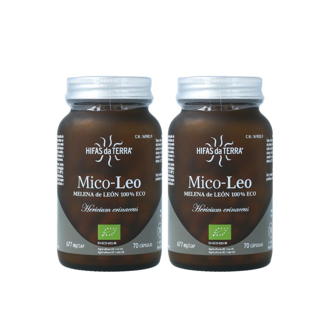 Pack 2x Mico Leo Melena de León BIO Hifas da Terra 677mg 70 cápsulas