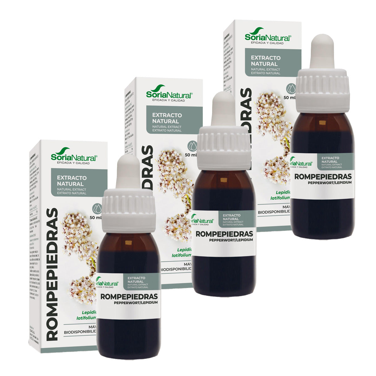 Pack 3x Extracto de Rompepiedras Soria Natural, 50 ml