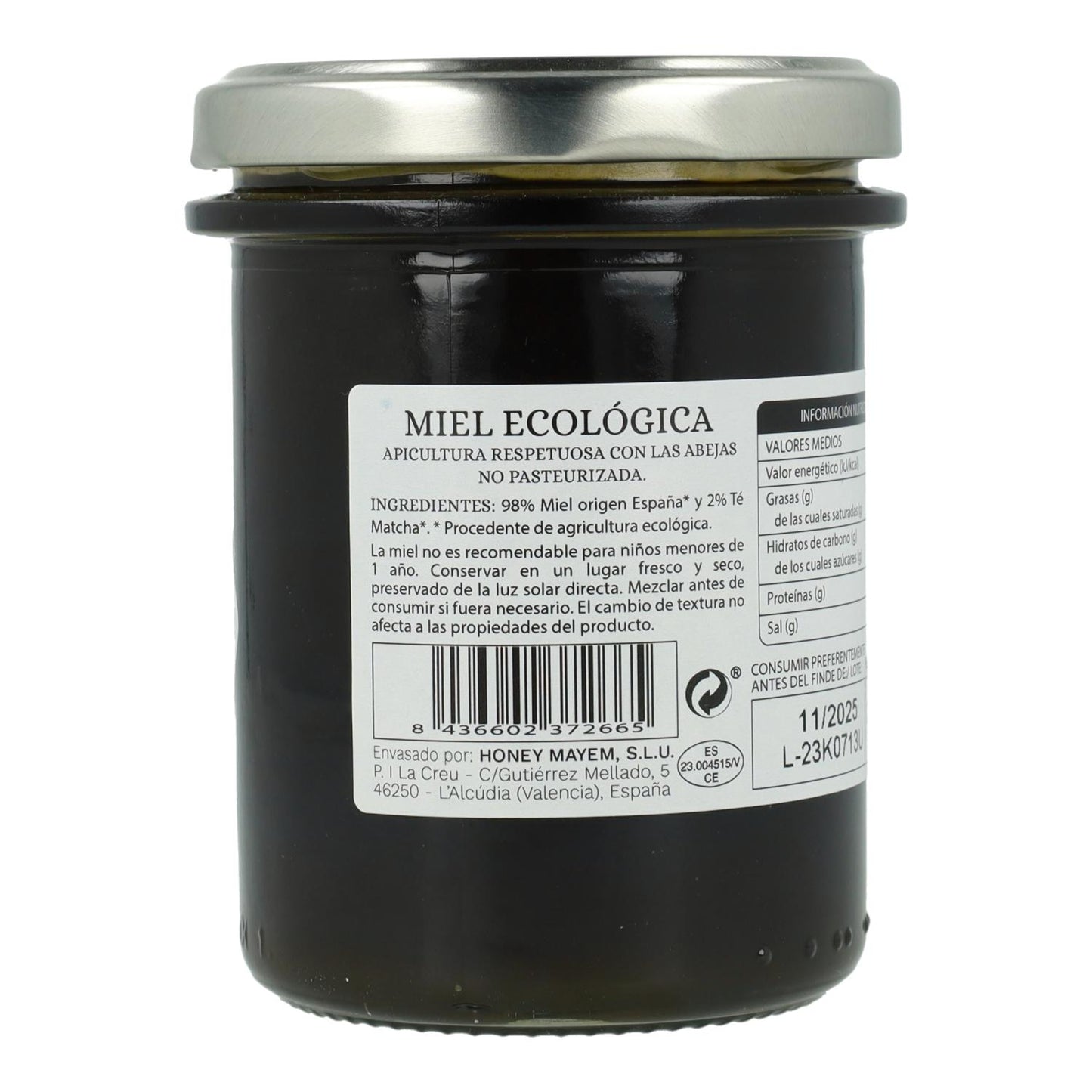 Miel con té matcha bio Mayem 275 g