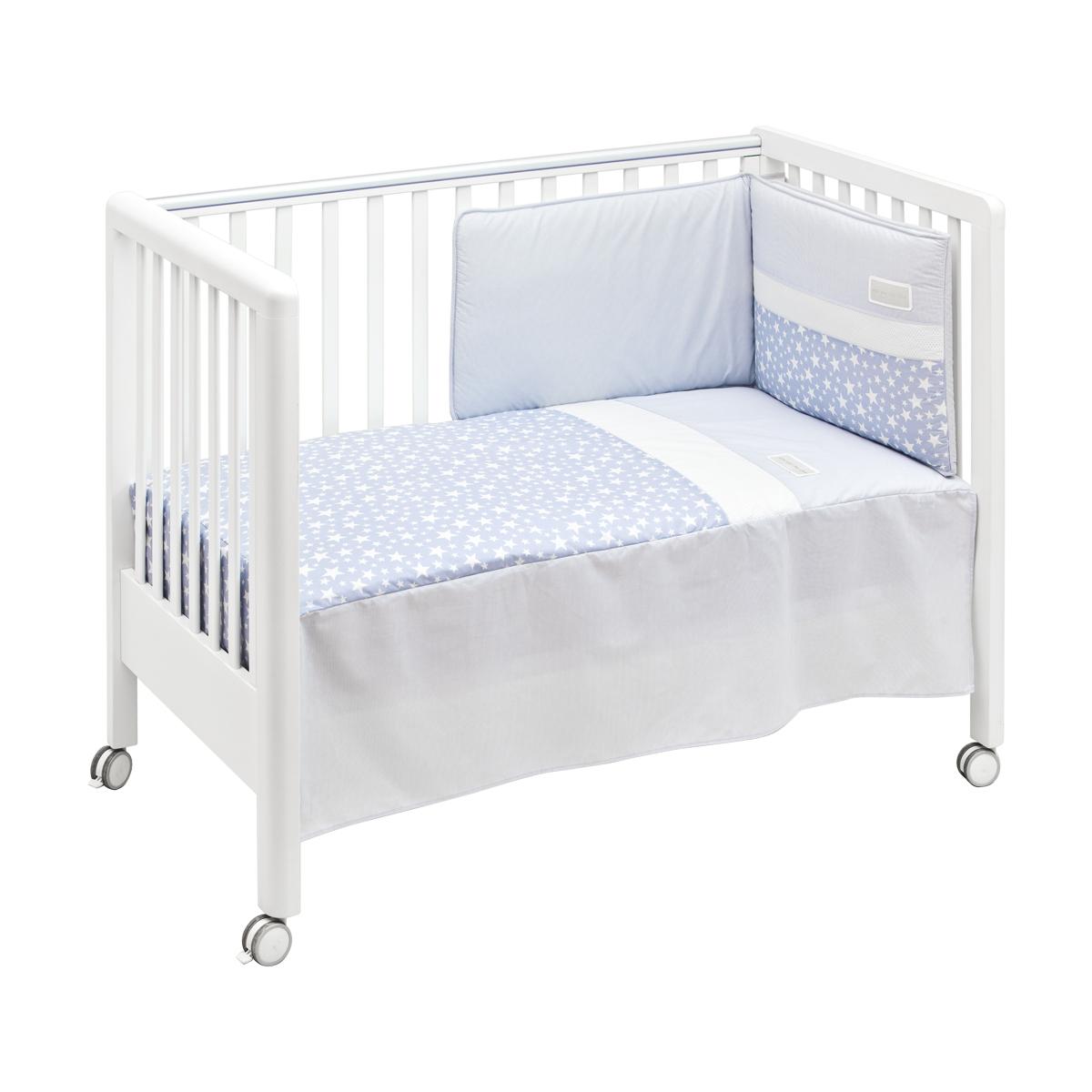 Juego de colcha + protector para cuna Star 60x120 cm. Beige