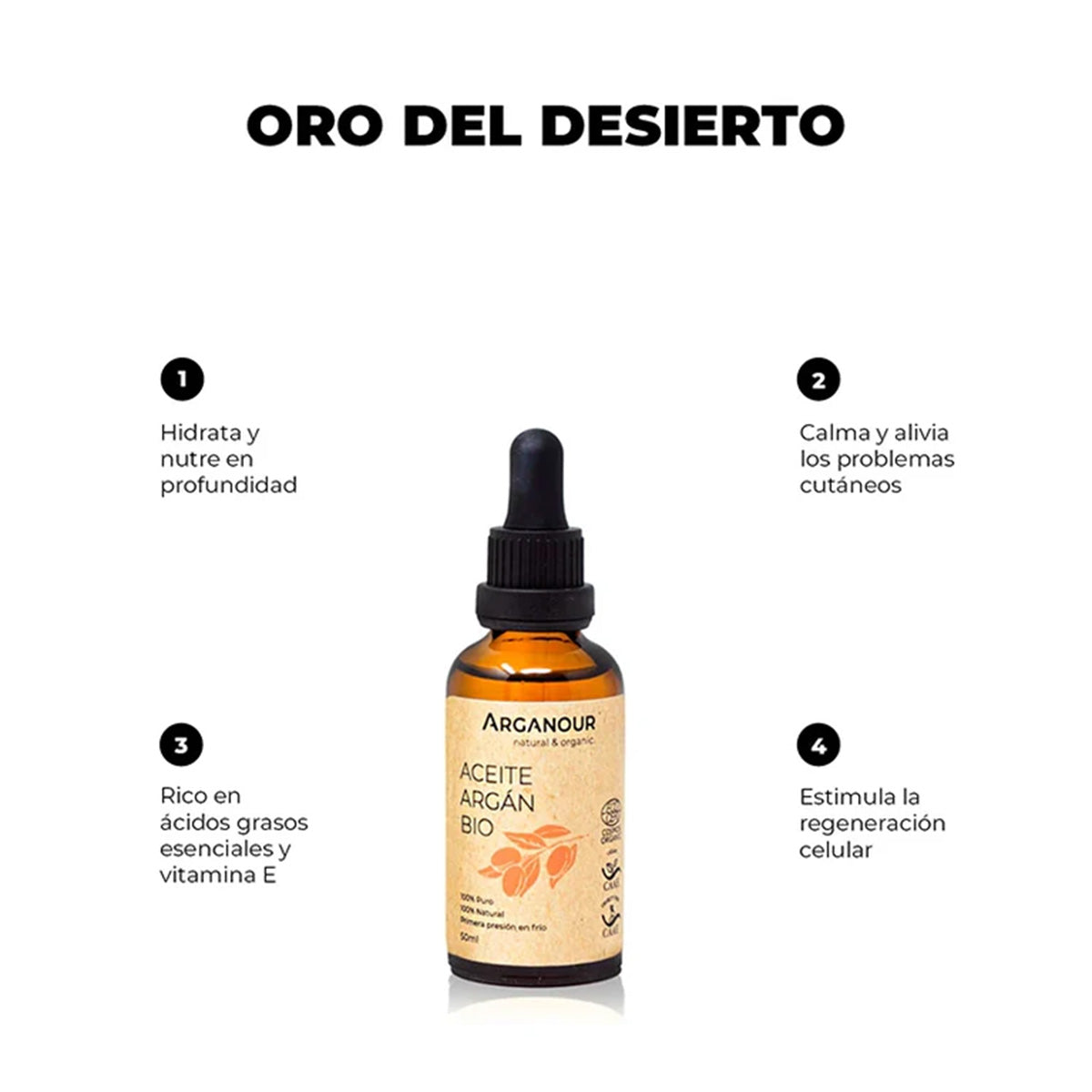Aceite de argan BIO 100% Arganour 50ml