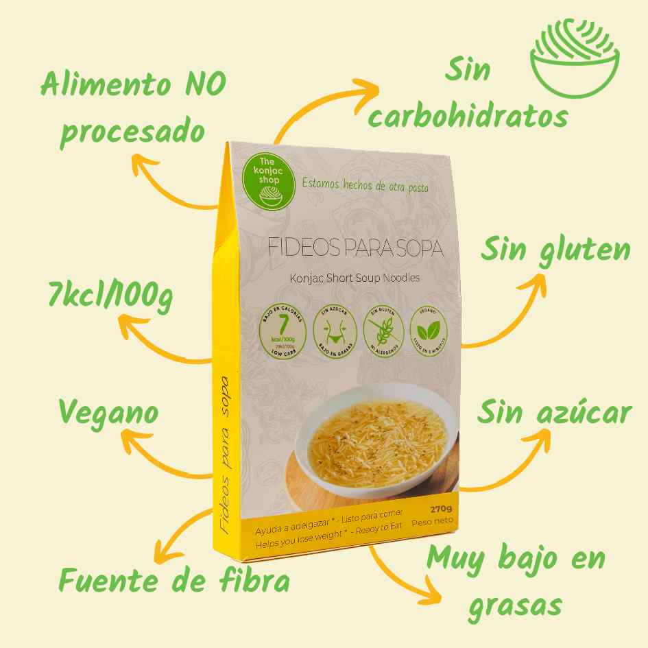 Fideos para sopa The Konjac Shop 270gr