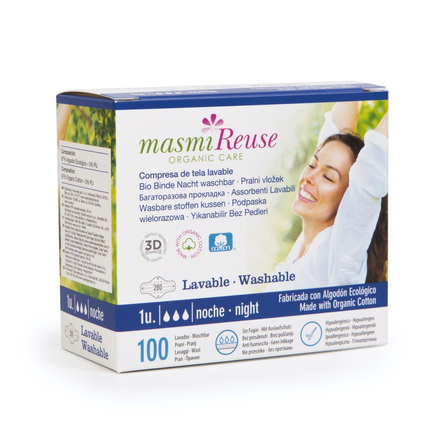 Compresa de Tela Lavable Noche con Alas Masmi