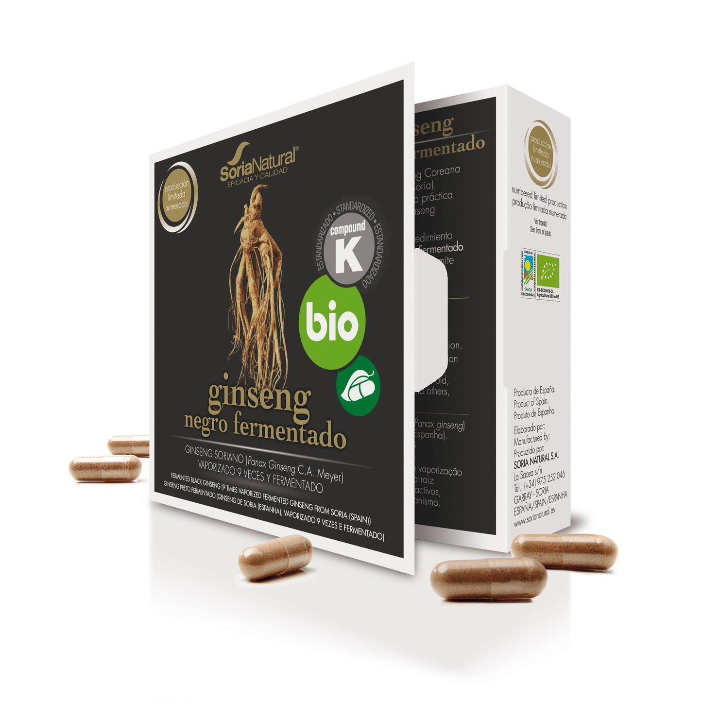 Ginseng Negro Bio Soria Natural 24 Capsulas