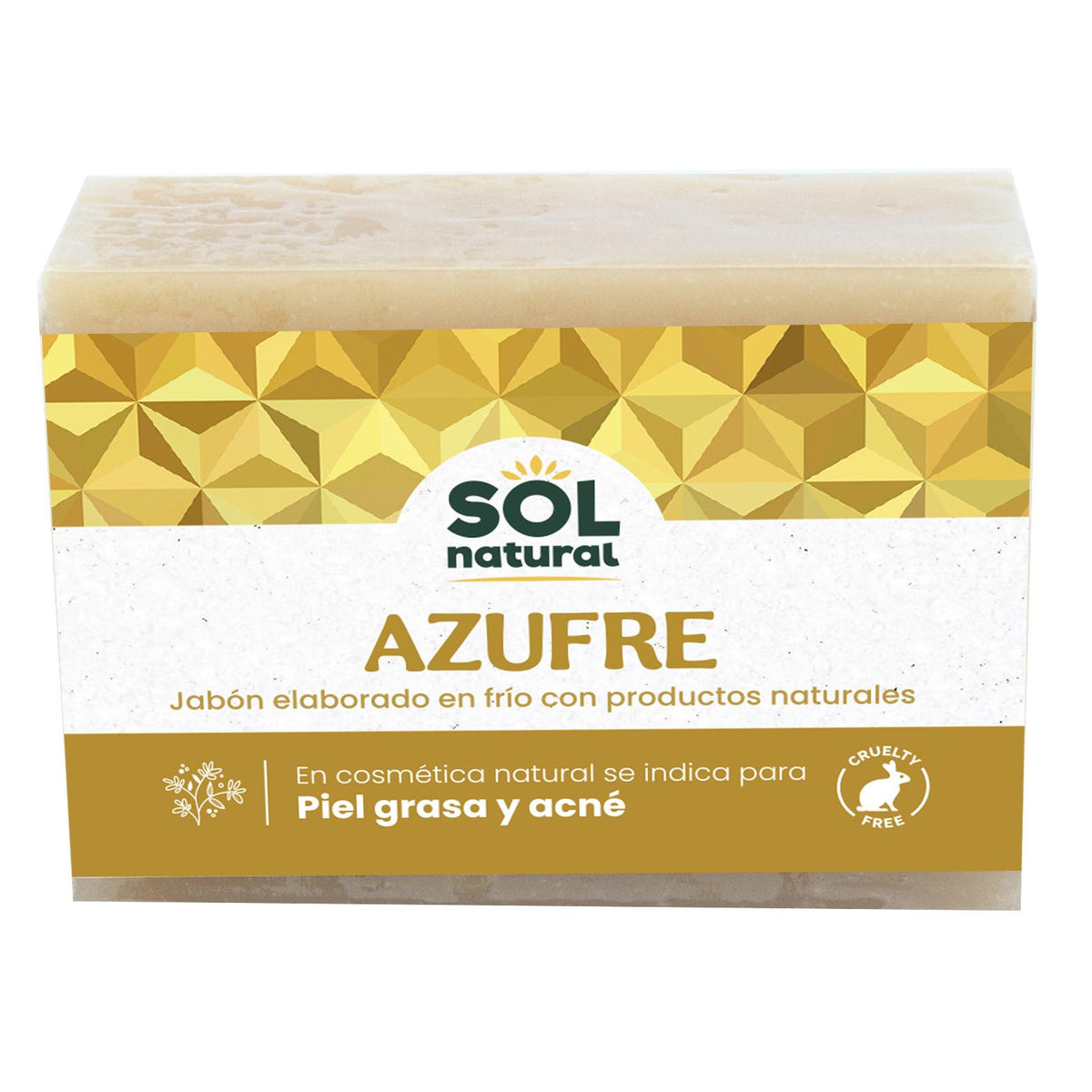 Jabón natural de azufre Sol Natural 100 g