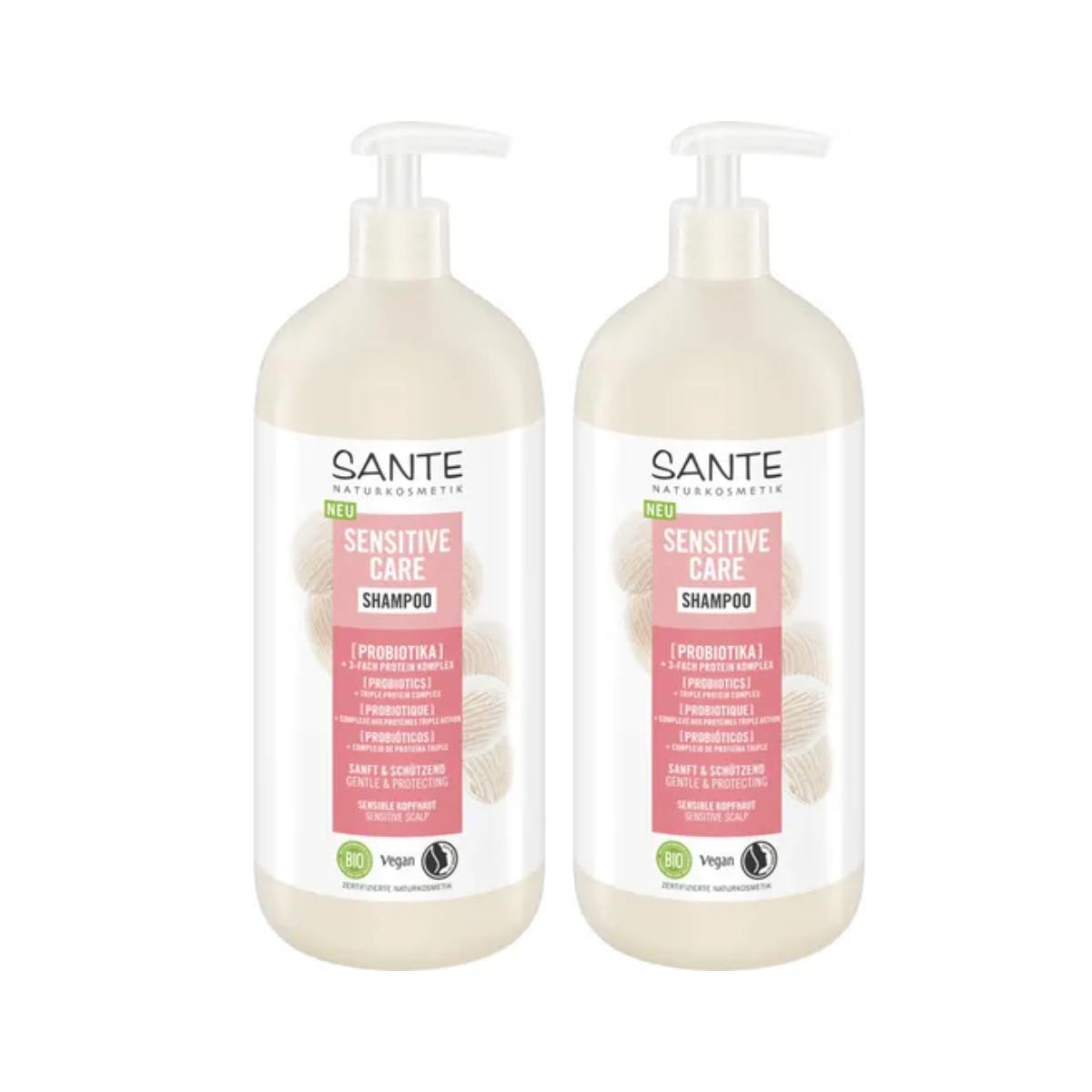 Pack 2x Champú cuidado sensitive probioticos Sante 950 ml