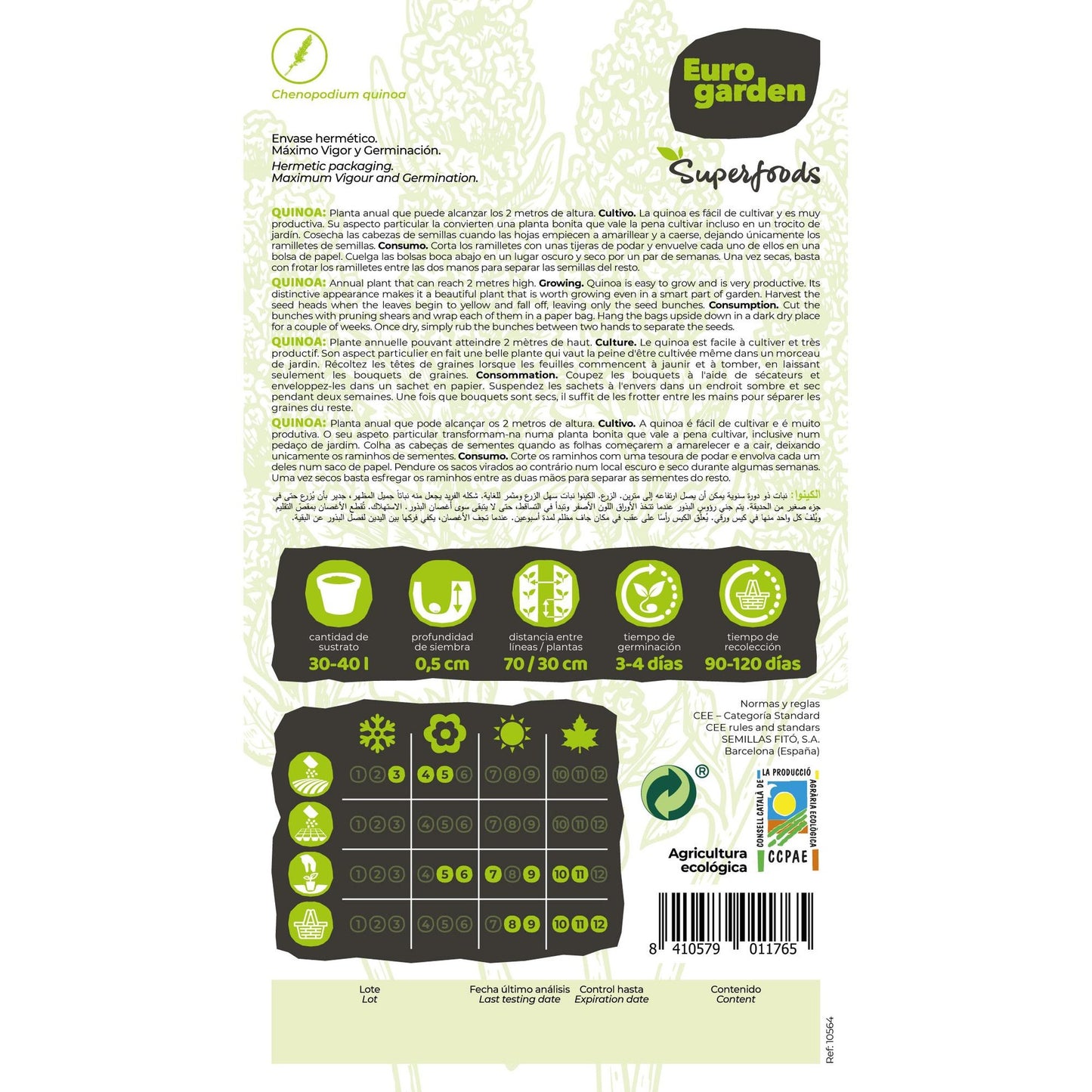 Semillas de Quinoa ecológicas Vitalfoods