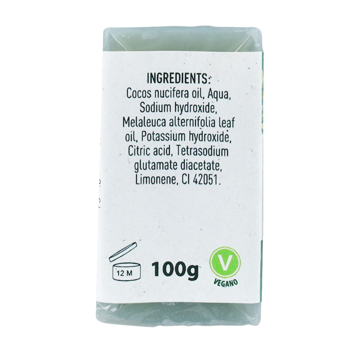Jabón natural de árbol del té (TTO) Sol Natural 100 g