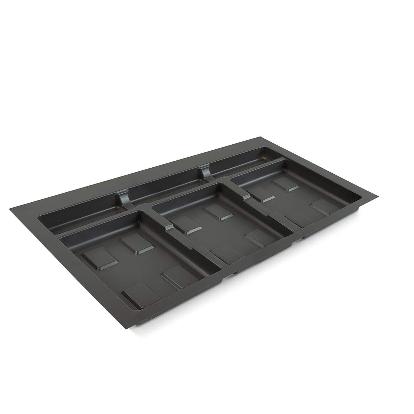 Emuca Base para contenedores cajón cocina, módulo 600 mm, Plástico, Gris antracita