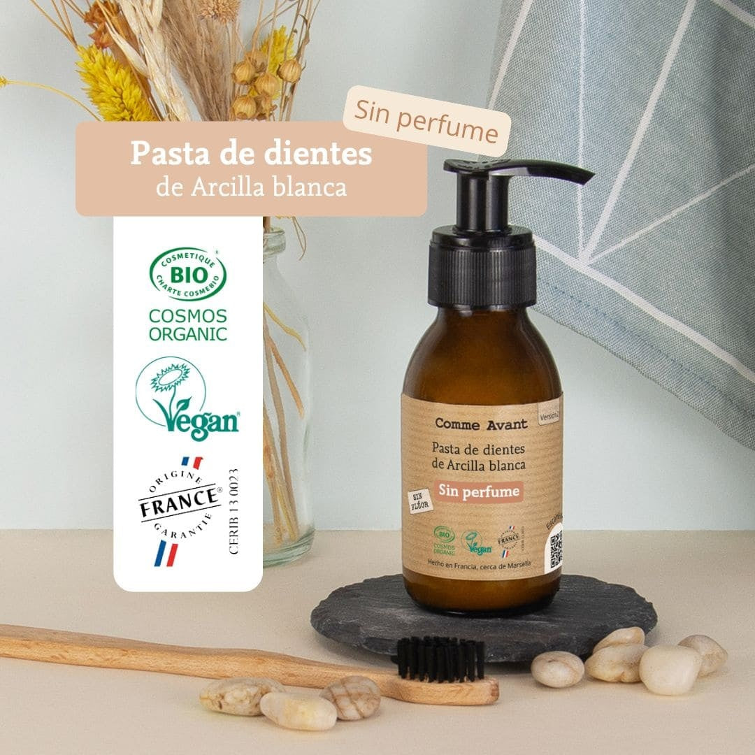 Pasta de dientes de arcilla blanca sin fragrancia Comme Avant 105 g