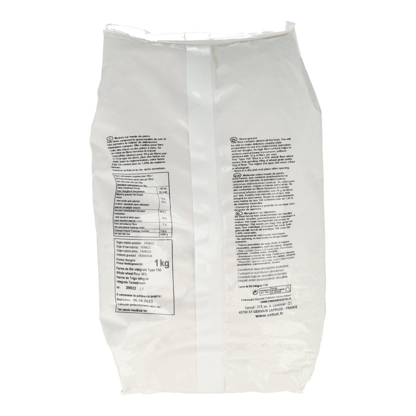 Harina de Trigo Integral Celnat 1 kg