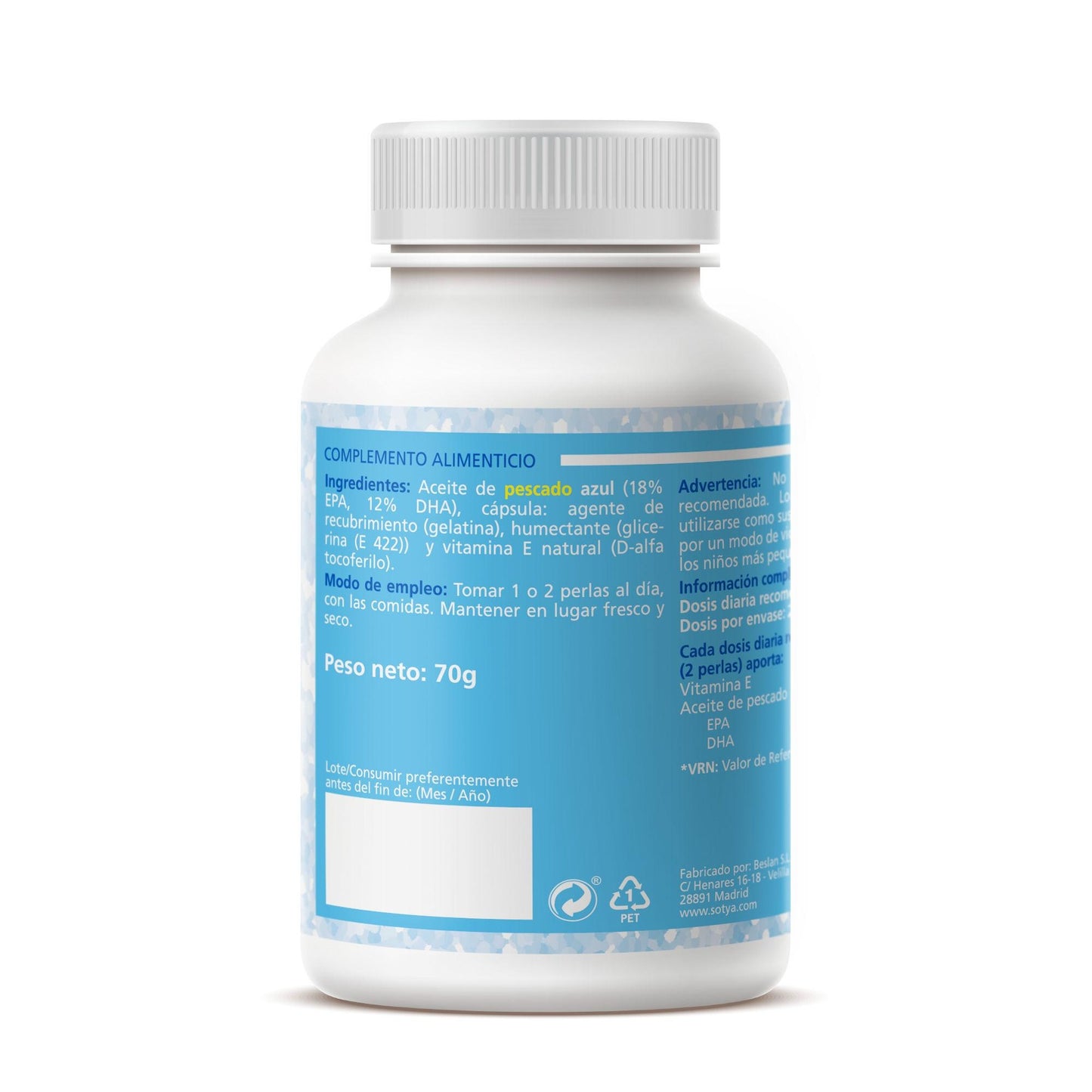 Aceite de pescado Omega 3 Sotya 50 Perlas 1400 mg