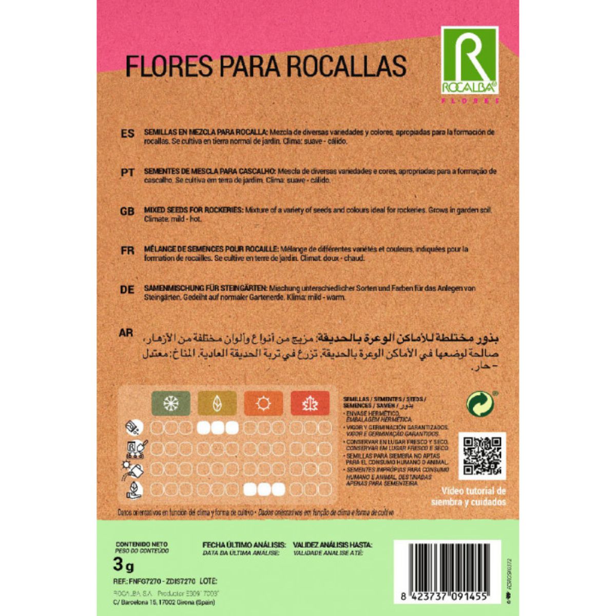 Semillas de Flores para rocallas