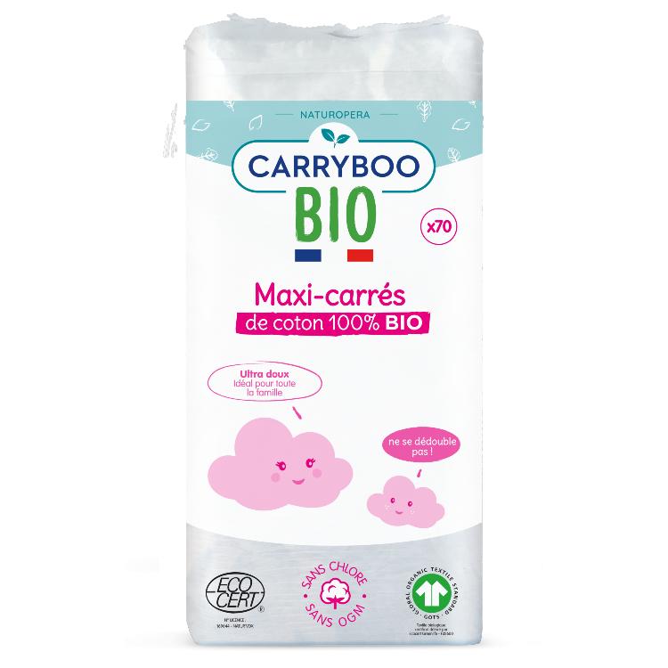 CARRYBOO - Maxi-Cuadrados de Algodón 100% Bio x70