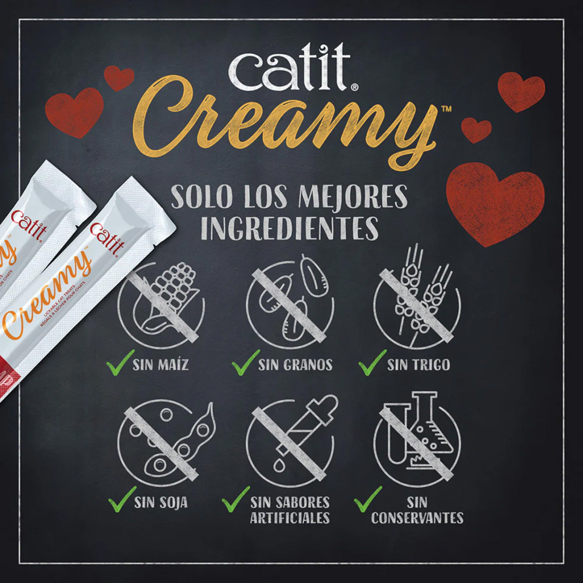 Snack líquido para gatos sabor salmón y gambas Creamy 15 x 10 g Catit