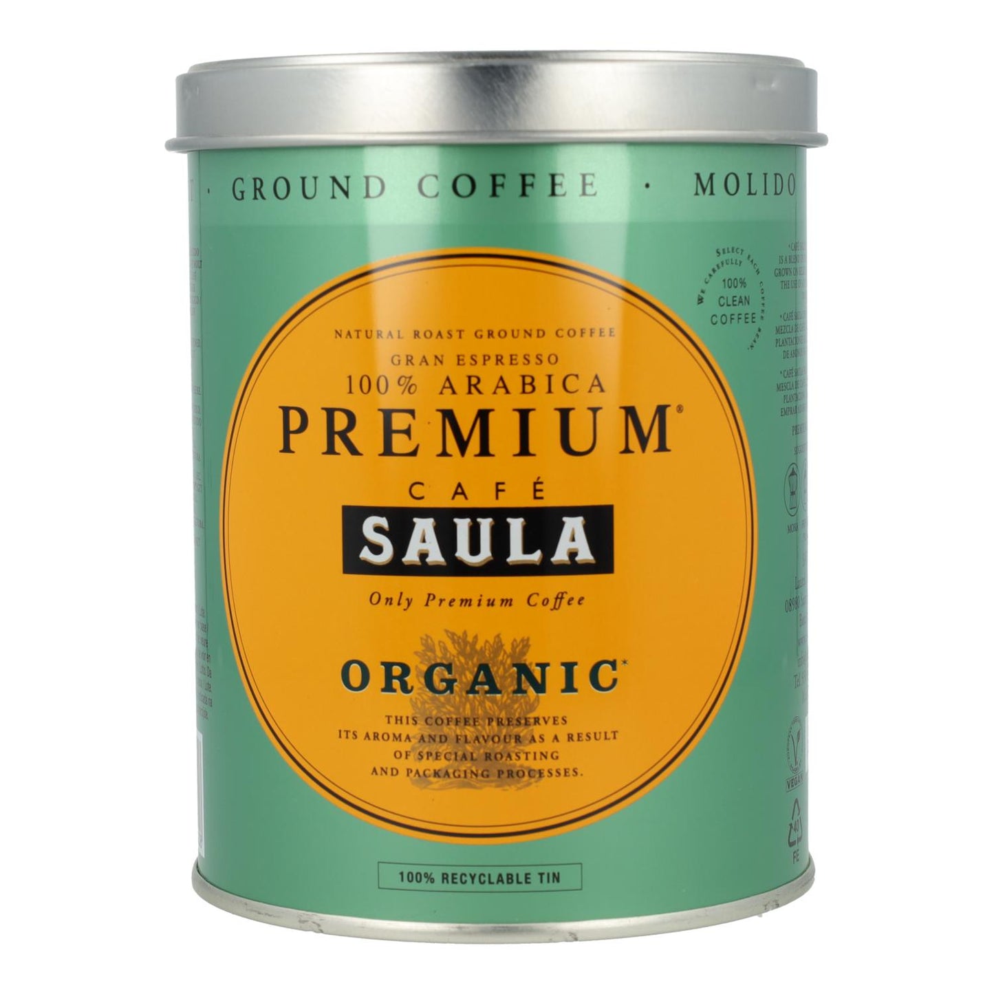 Café Saula Premium Organic Molido 250g