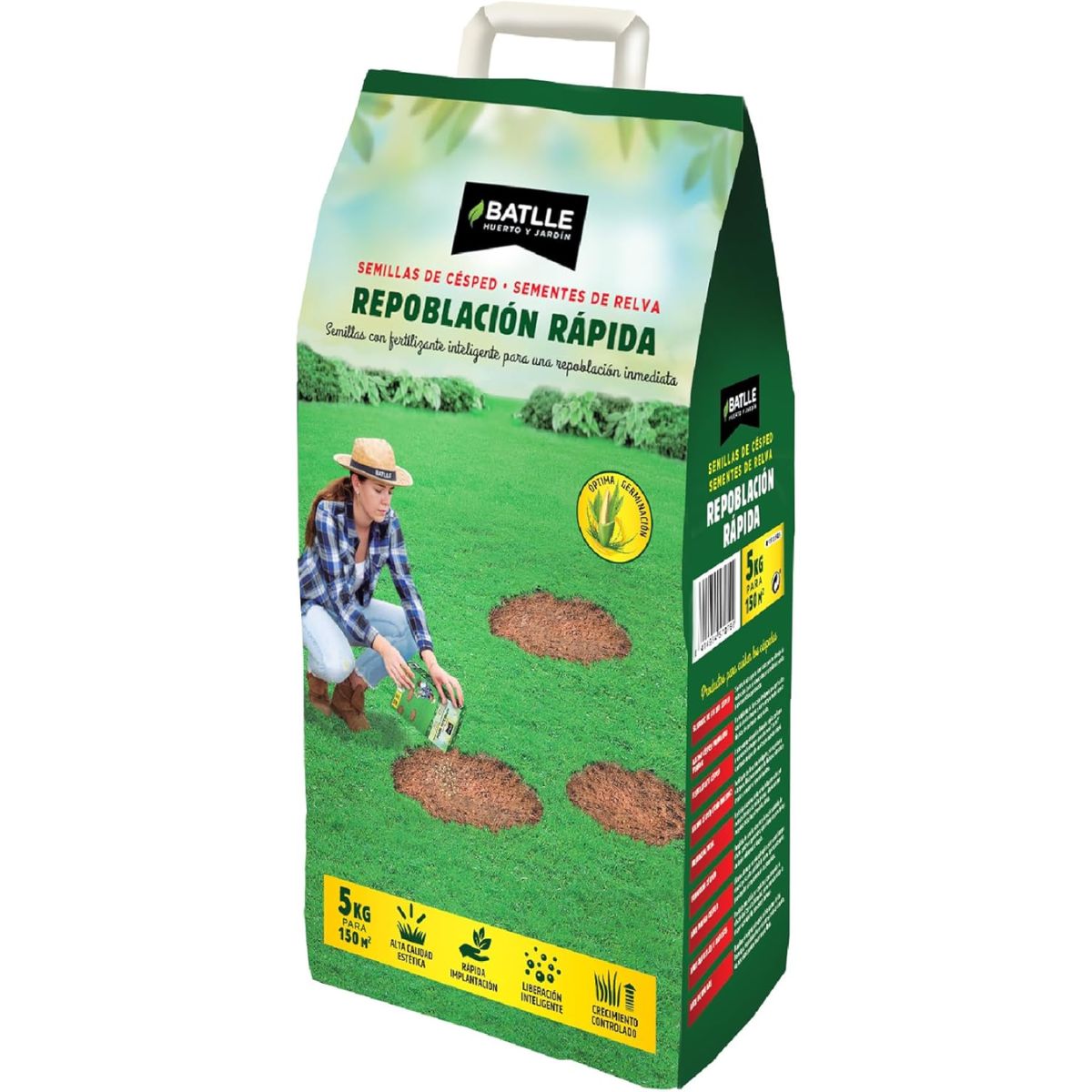 Semillas césped repoblación rápida batlle 5 kg