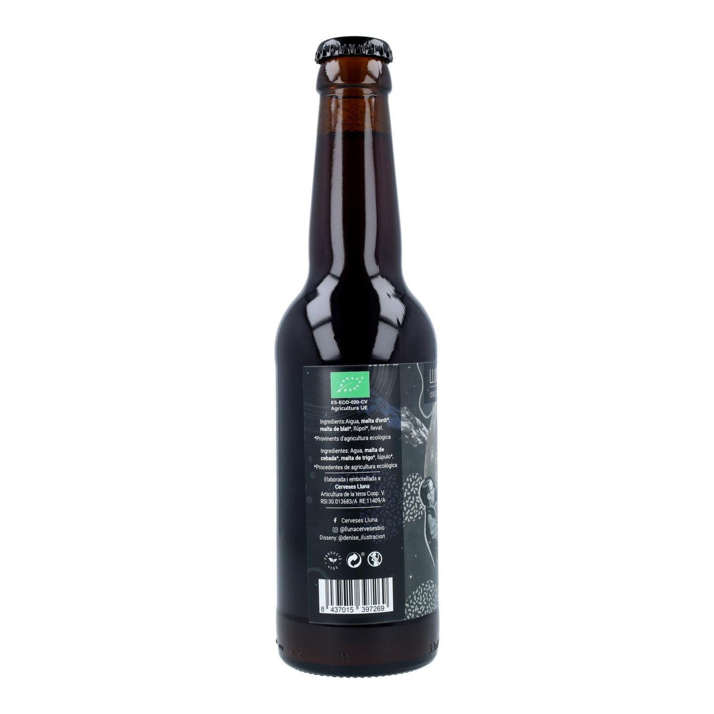 Cerveza ecológica Roba Vella 6,7% Cerveses Lluna 33 cl