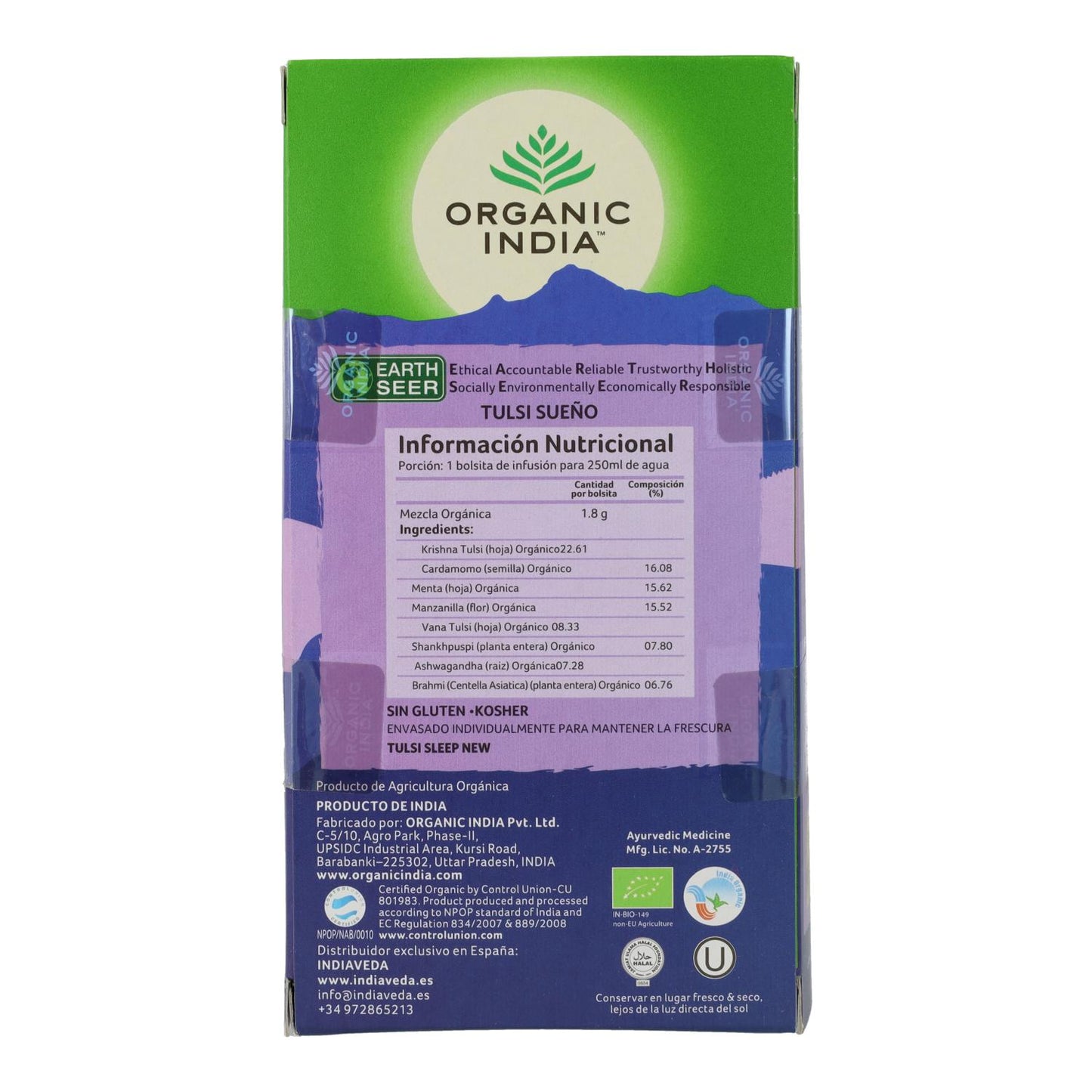Tulsi Sleep Organic India 25 bolsitas
