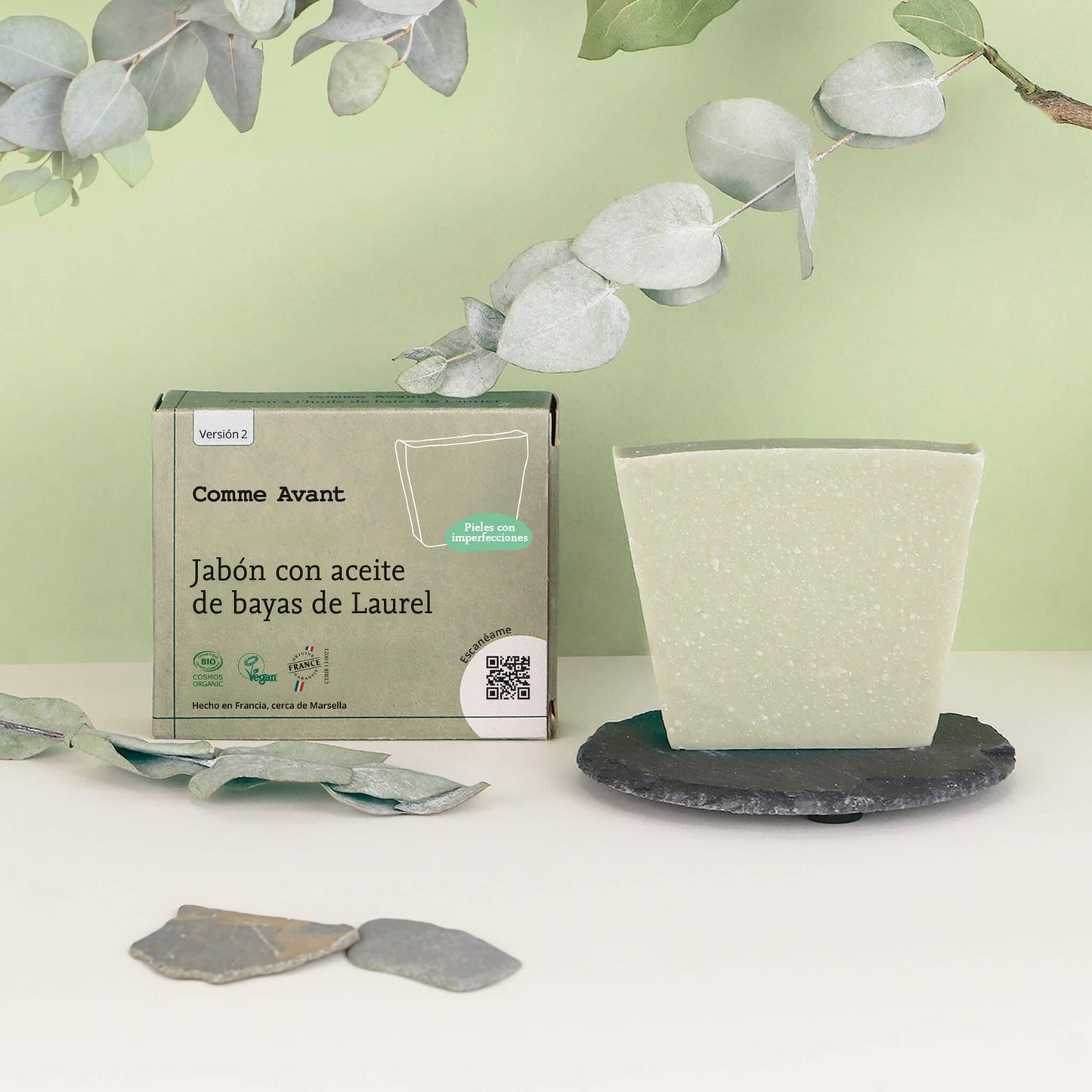 Jabón con aceite de bayas de laurel Comme Avant 100 g