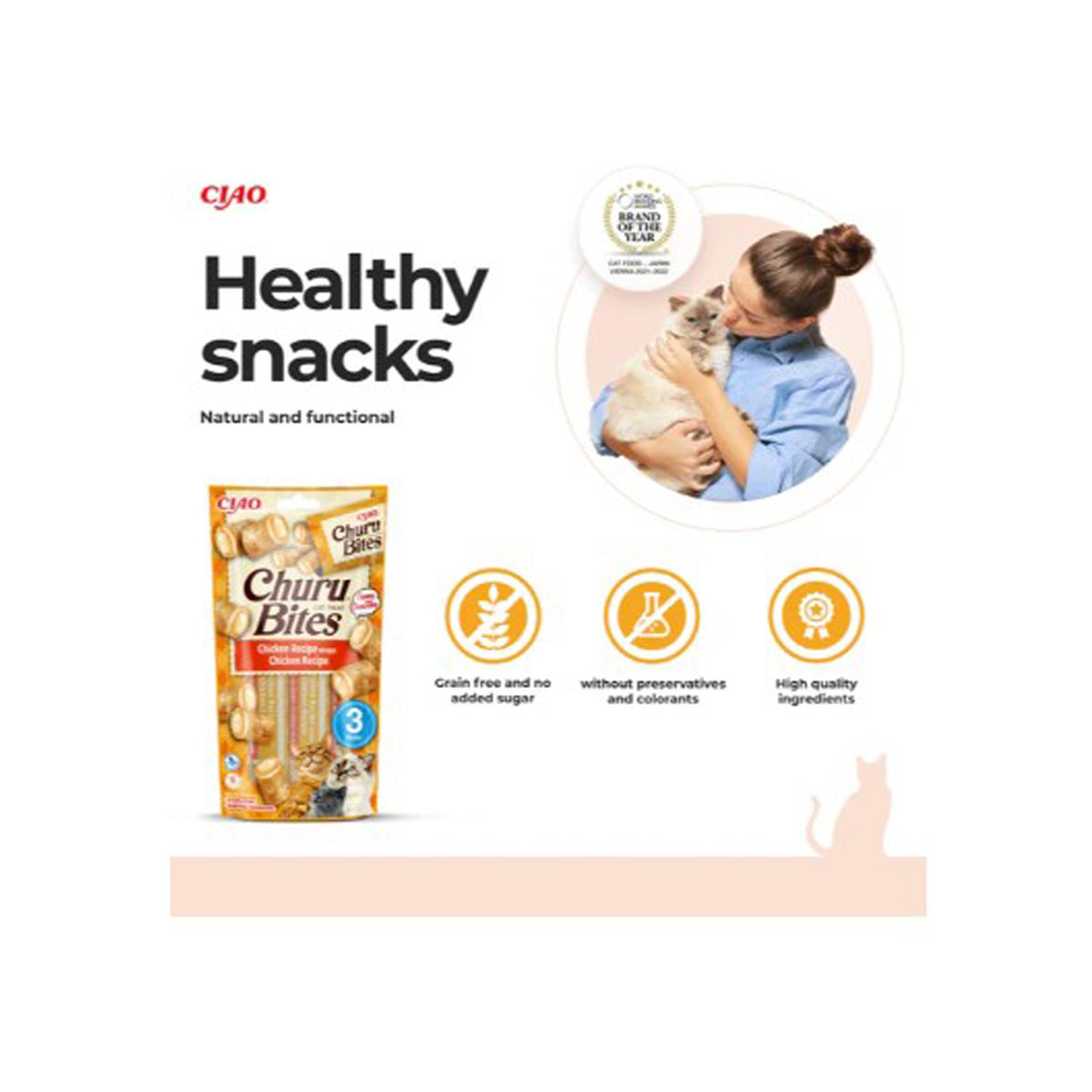 Churu Cat Bites receta de pollo Snack para gatos 30 g
