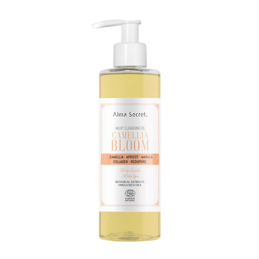Aceite desmaquillante 'oil to milk' camellia bloom Ecocert Cosmos natural, Alma Secret, 216 g
