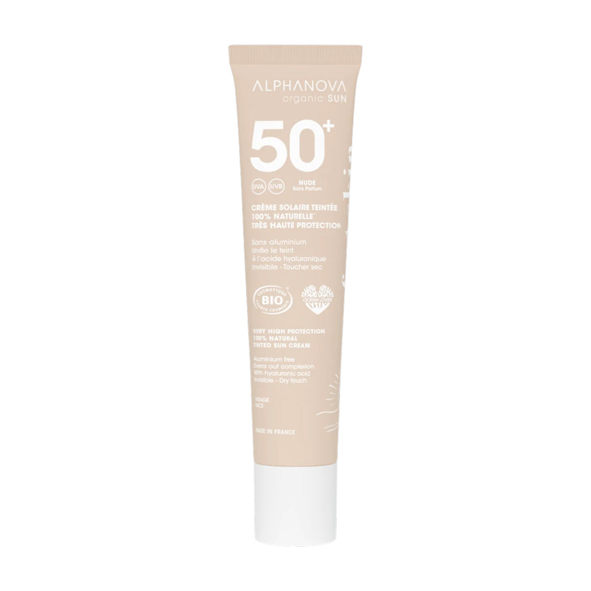 Crema solar color nude bio FPS 50+ Alphanova 40 ml