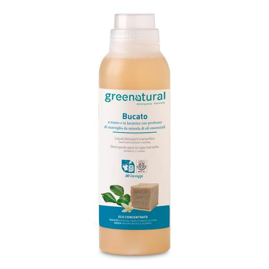 Detergente para ropa lavadora y a mano marsella Greenatural 1 L