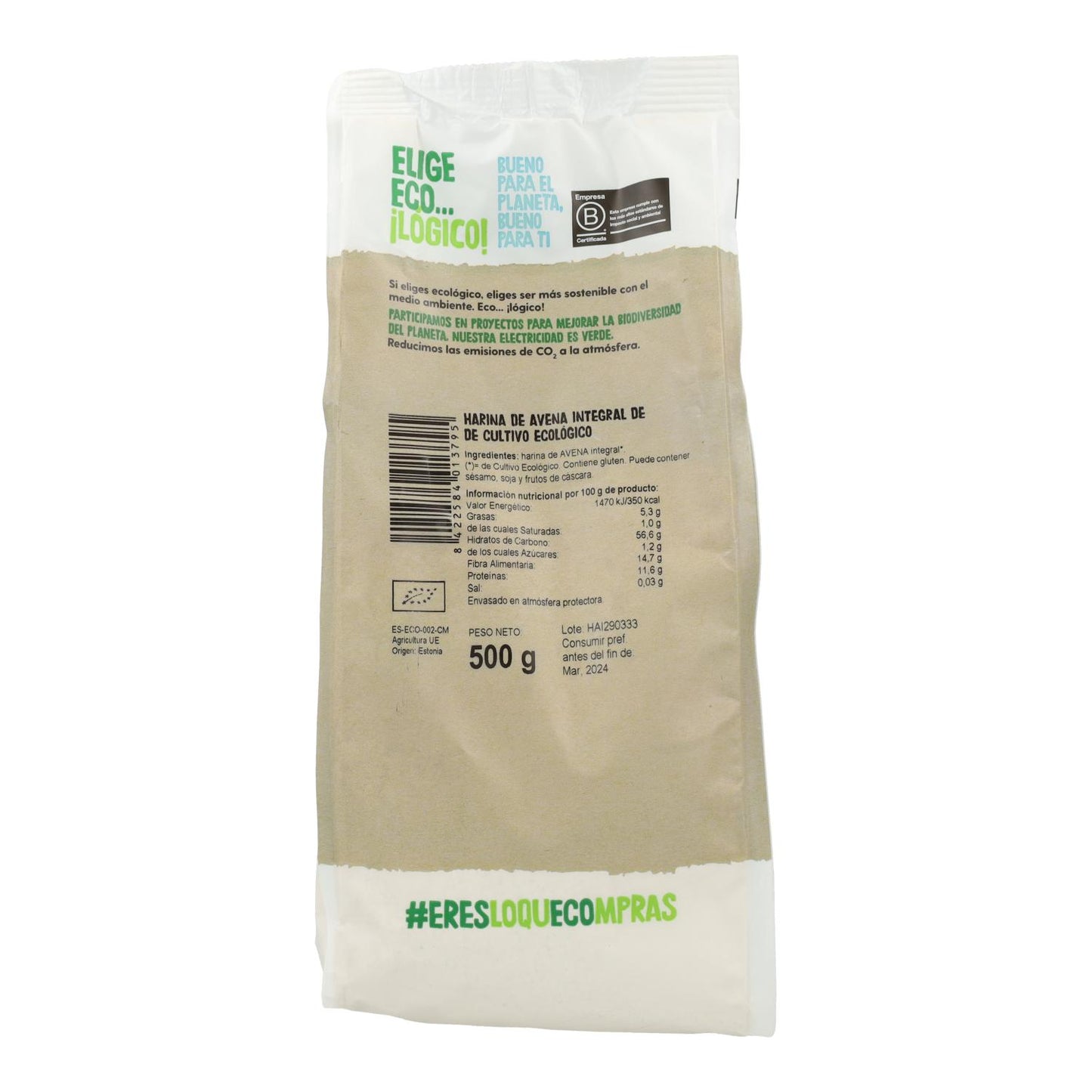 Harina De Avena Integral Bio Ecocesta 500 gr