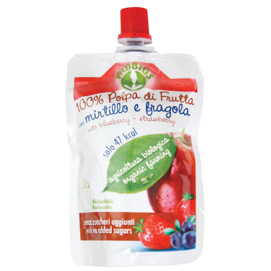 Doypack Manzana Arandano Fresa BIO Probios, 100 g