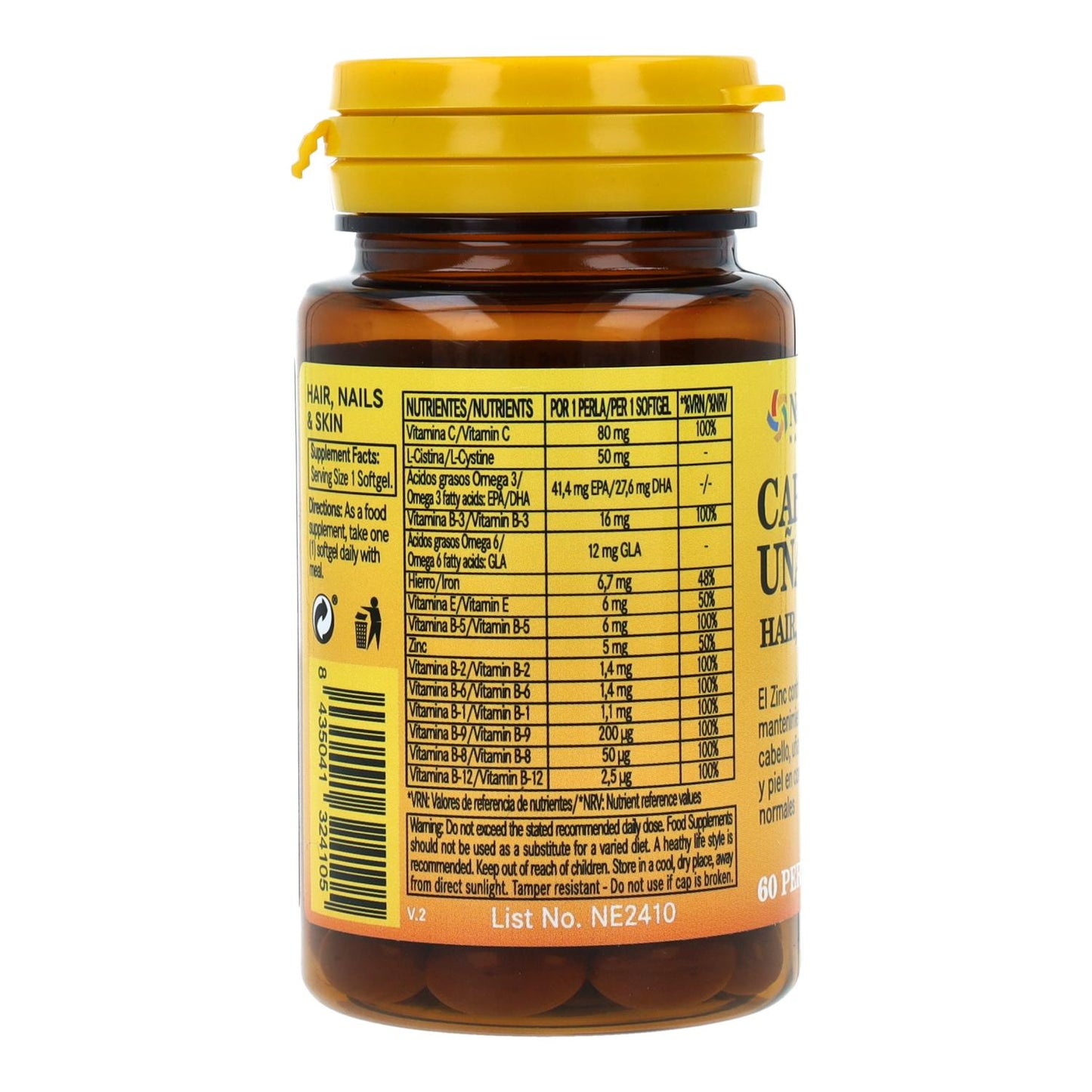 Cabellos uñas & pìel 570 mg 60 perlas