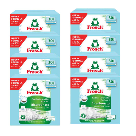 Pack 8x Lavavajillas, Frosch, 30 pastillas