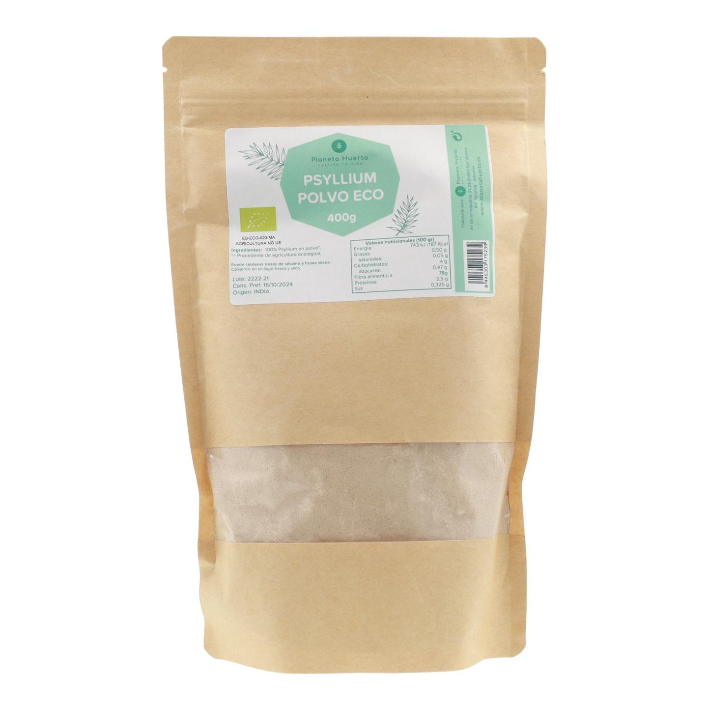 Psyllium en polvo Eco Planeta Huerto 400 g