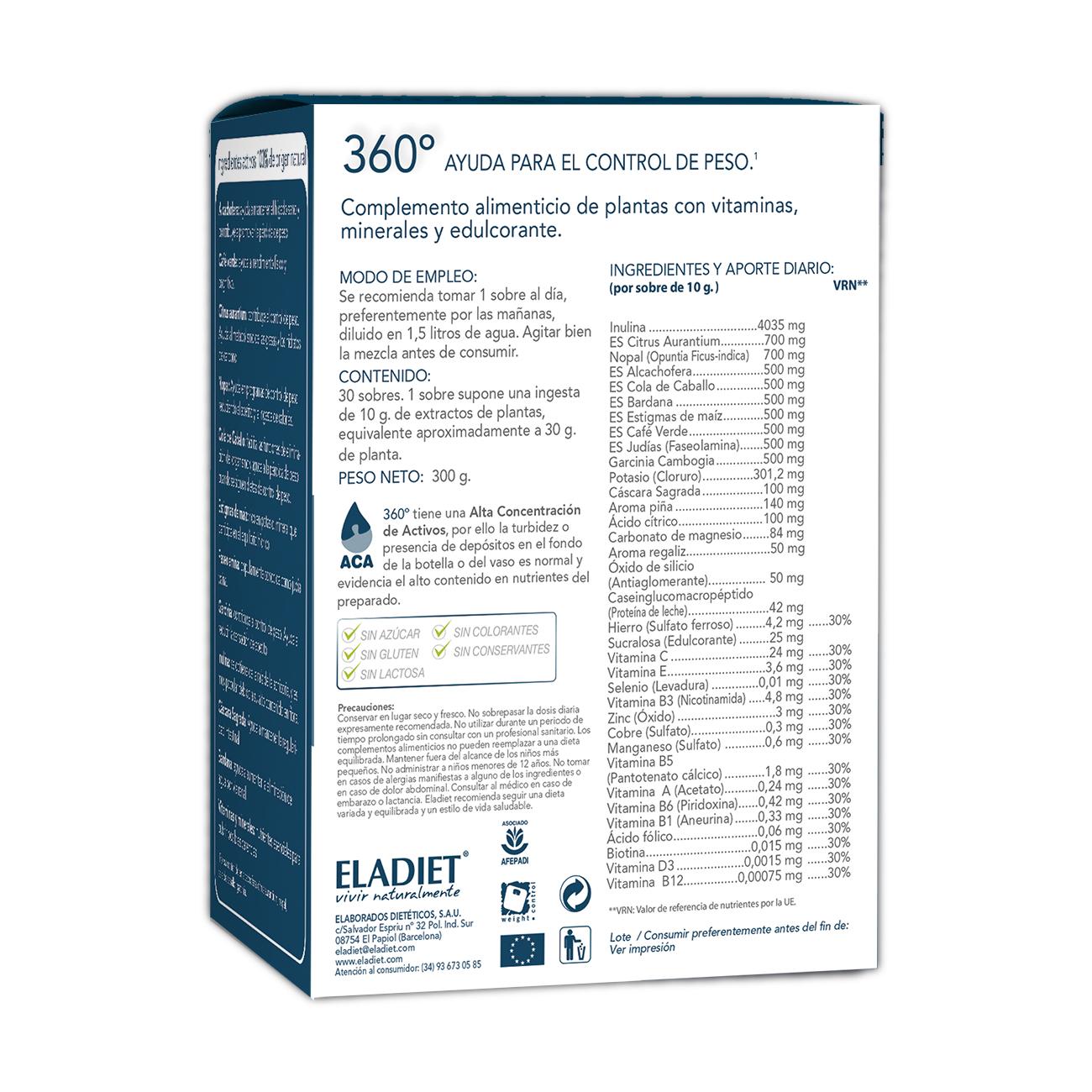 Triestop 360º, 30 sobres. Eladiet