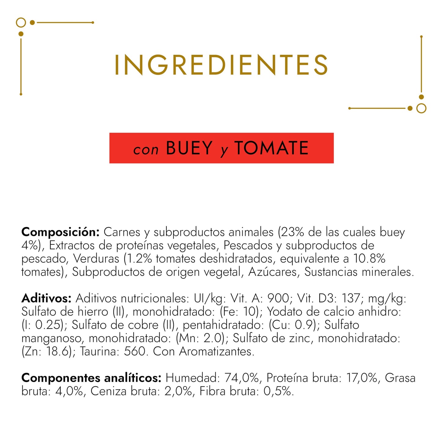 GOURMET GOLD Tartaleta Buey y Tomate Comida húmeda 85g