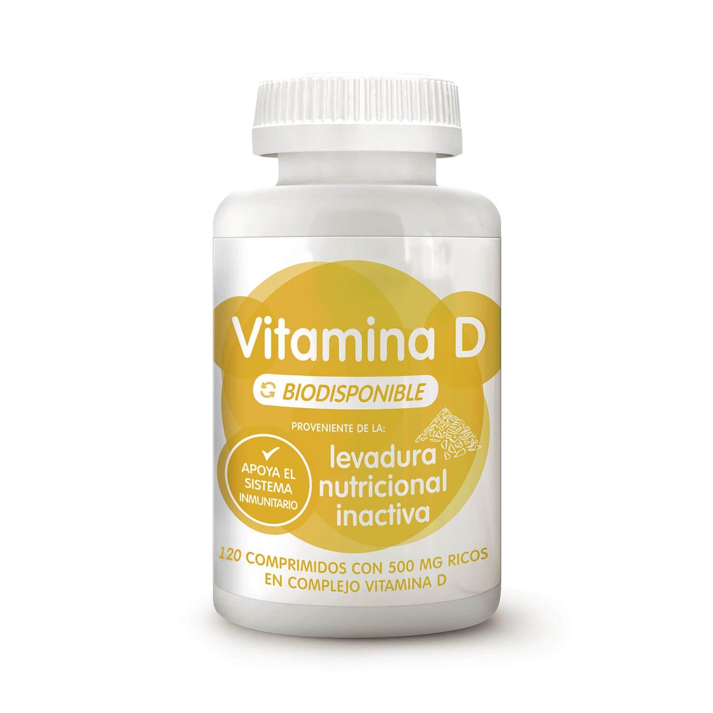 Vitamina D biodisponible proveniente de levadura Energy Feelings 120 comprimidos (120uu./500mg.)