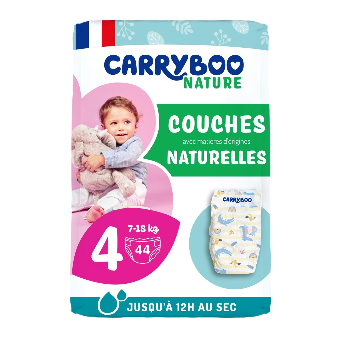 Pañales Carryboo Nature Pañales y coles naturales, talla 4 (7-18kg)