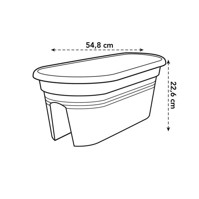 Jardinera balcón Green Basics antracita 55 cm Elho