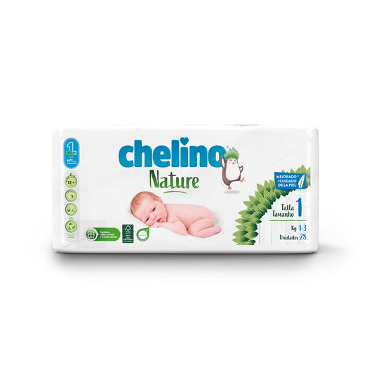 Pañales T1 1-3 kg Chelino Nature 28 Uds