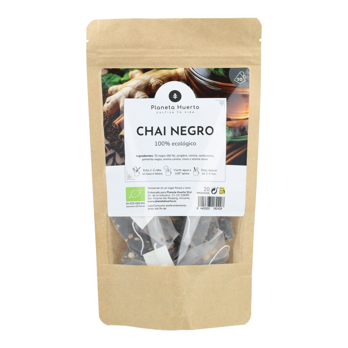 Té Negro Chai tea ECO Planeta Huerto 20 pirámides