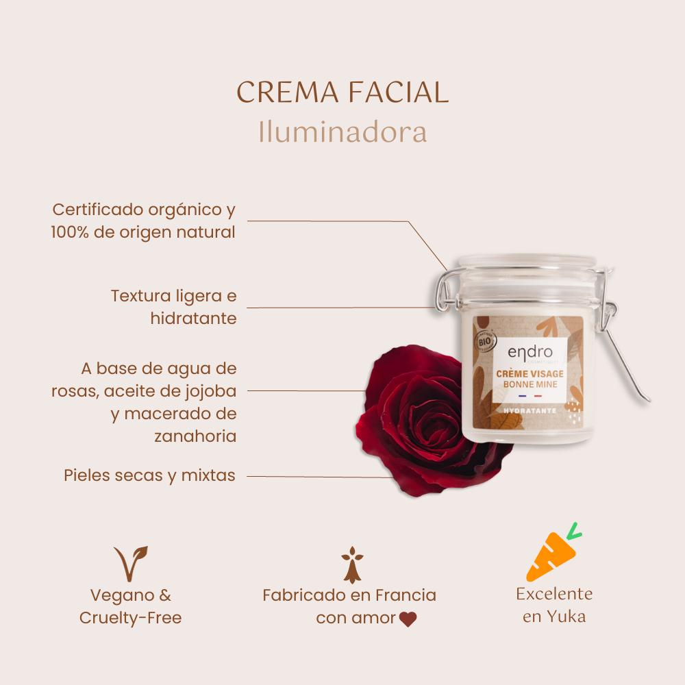 Crema facial hidratante iluminadora  Endro-50 ml